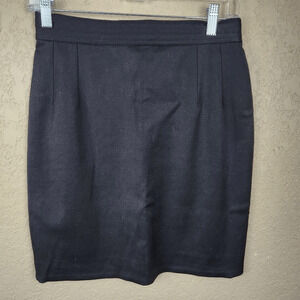 Paule Ka Paris Black Wool Blend Vintage Mini Skirt (2939)